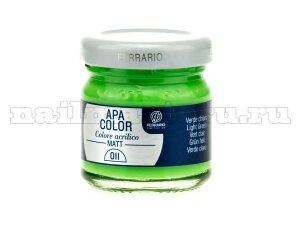 Акриловая краска Apa Color №11 - Зеленая светлая (40 мл)