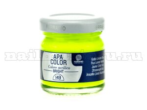 Акриловая краска Apa Color №149 - Лимонная неоновая (40 мл)