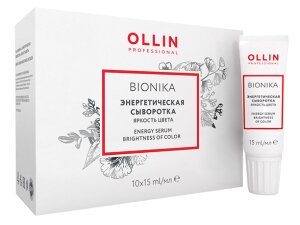 OLLIN / BioNika Энергетическая сыворотка для окрашенных волос "Яркость цвета" 10х15мл 390077